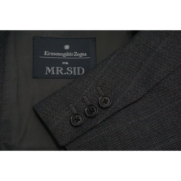 Ermenegildo Zegna Trofeo Gray Plaid 100% Wool Sport Coat Jacket Sz 43L